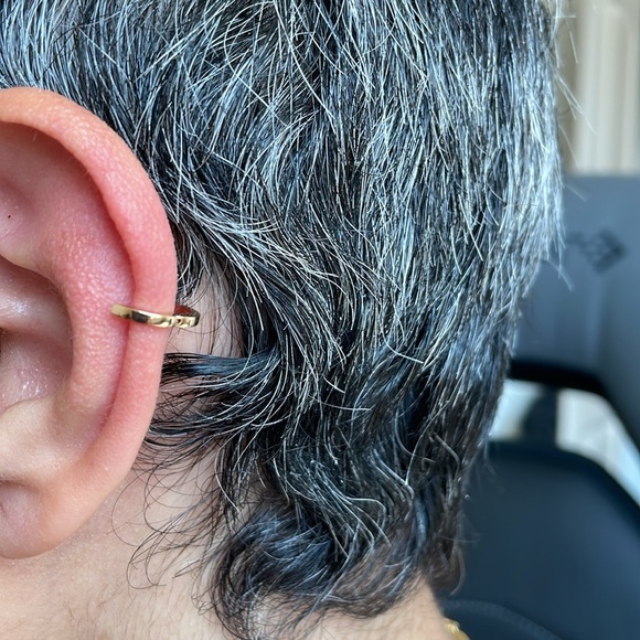 REPOSSI Mini Berbère 18K Rose Gold Huggie Earring - Picture 11 of 14